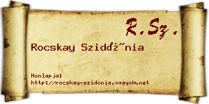 Rocskay Szidónia névjegykártya